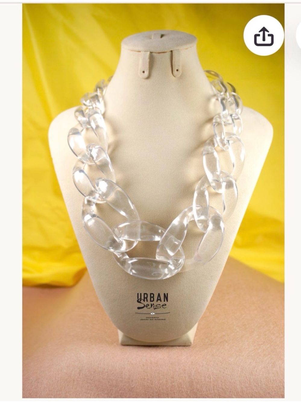 Clear Link Necklace - Transparent Statement Chain